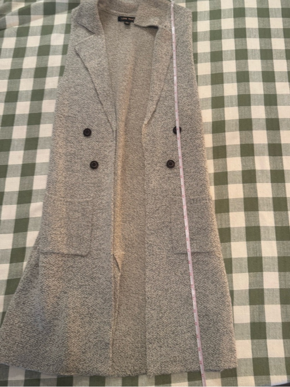 Love Tree Textured Knit Sleeveless Vest in Heather Taupe - Picture 8 of 11